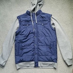 Dravus puffer zip up sweatshirt